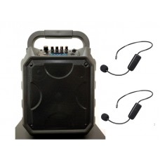 PA 8" System XPA-E08-HM2 With Two Headset Wireless Microphones