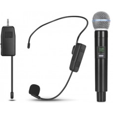 Dual Portable Wireless Handheld and Headset Microphone - XWM-PD280-MM