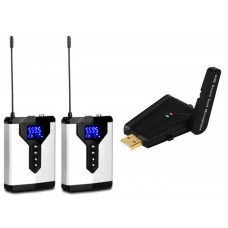 Portable Dual Bodypack Wireless Microphone System With USB Receiver - XWM-PDQ60-BPU